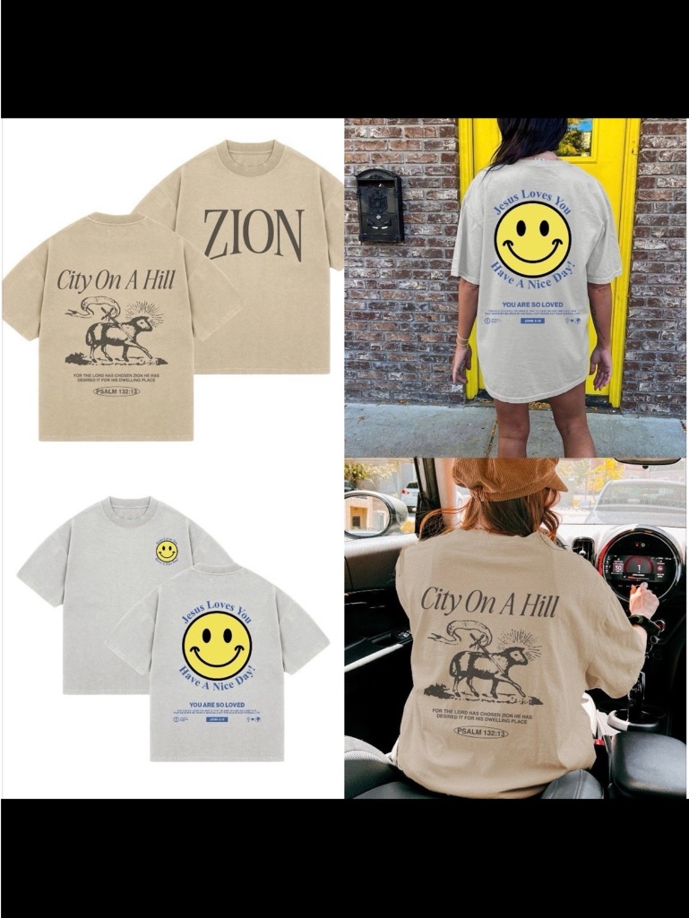 GLO Gods love overcomes tshirts bundle cotton xl Jesus loves. Zion bundle
